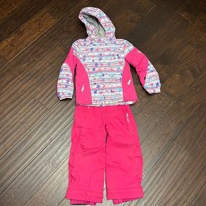 Spyder girls ski jacket and bibs